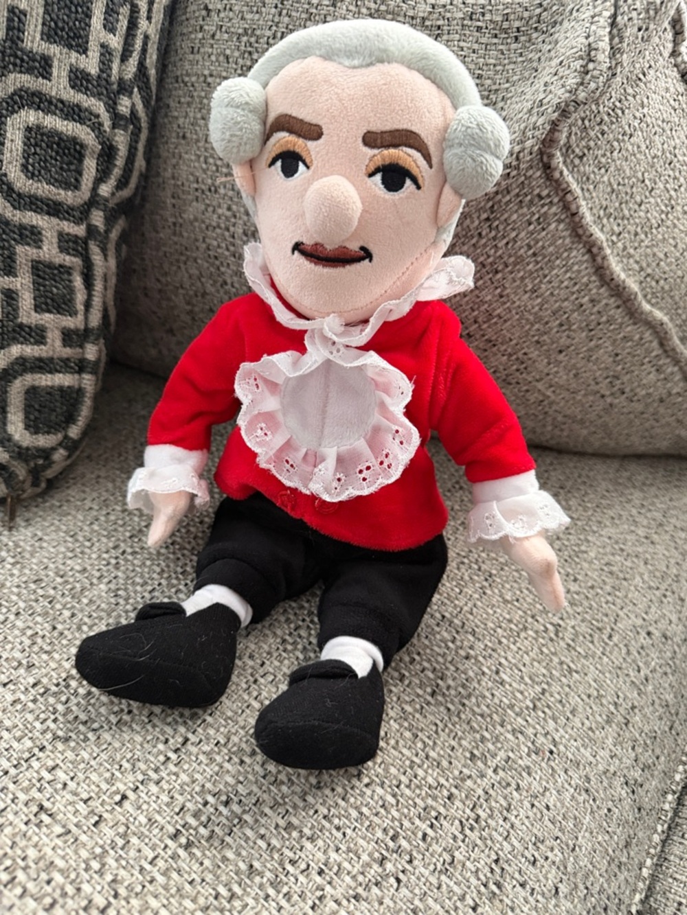 Mozart Little Thinker Plush Musical Doll 11” Wind-Up Music Box Classical Toy